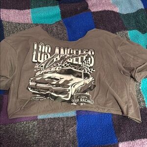 Gray Los Angeles Racing Graphic Tee